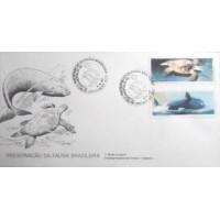 1987 FDC 421 Baleia e Tartaruga SC