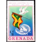 1975 Dove Grenada flag and U.N. Emblem 1975 Dove Grenada flag and U.N. Emblem