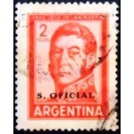 1961 AR 0100 José Francisco de San Martín ovpt. 2 D U 1961 AR 0100 José Francisco de San Martín ovpt. 2 D U