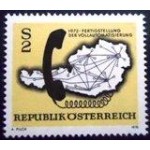 1972 AT 1409 Map of Austria & telephone handset M