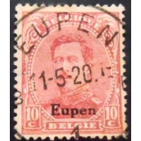 1920 King Albert I Overprint Eupen 10