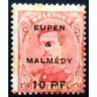 1920 King Albert I Overprint Eupen & Malmédy 10