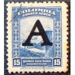 1950 Spanish Fortification Cartagena overprint A 1950 Spanish Fortification Cartagena overprint A