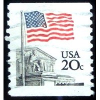 1981 US Flag over Supreme Court by Dean Ellis Cy U