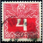 1908 AT 0036 Imperial coat of arms & digit 4 P U