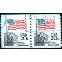 1981 US Flag over Supreme Court by Dean Ellis Cy U PR