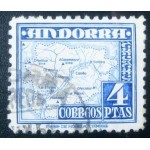 1953 AD ES 0056 Map of Andorra  U