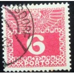 1908 AT 0037 Imperial coat of arms & digit 6 U sev