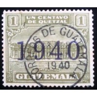 1940 GPO and Telegraph building overprinted brown