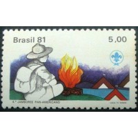 1981 C 1187 Escoteiro e Fogueira N