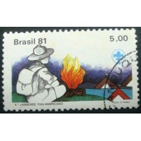 1981 C 1187 Escoteiro e Fogueira U