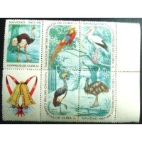1967 Natal 67 com vinheta Birds 1c
