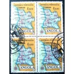 1955 AO 0397 Map of Angola 4$ U QD