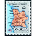 1955 AO 0393 Map of Angola $20 U