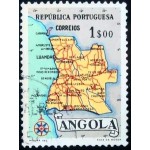 1955 AO 0395 Map of Angola 1 U