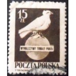 1950 Dove of peace on a globe