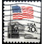 1981 US Flag over Supreme Court by Dean Ellis  Dr U