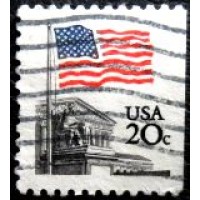 1981 US Flag over Supreme Court by Dean Ellis  Dr U