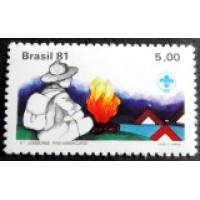 1981 C 1187 Escoteiro e Fogueira N