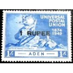 1949 AD 0036 U.P.U. Monument Surcharged 1 M