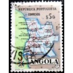 1955 AO 0394 Map of Angola $50 U