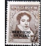 1942 AR 0038 Bernardino Rivadavia 10 ovpt. D U SEV