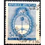 1944 AR 0491 Arms of Argentine 5 U