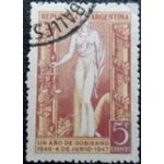 1947 AR 0542 Anniversary of the Peron Government 5 U
