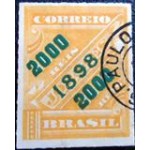 1898 R 0123 Jornal Sobrestampado 2000 / 1000 U b