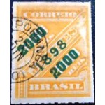 1898 R 0123 Jornal Sobrestampado 2000 / 1000 U c