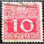 1908 AT 0038 Imperial coat of arms & digit 10 P U