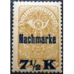 1921 AT 0102 Nachmarke overprint 7½ P M