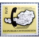 1972 AT 1409 Map of Austria & telephone handset M