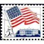1966 US 0838 Flag over White House 5 U sev