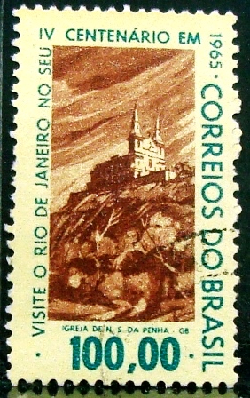 Selo postal do Brasil de 1964 Igreja Nossa Senhora Penha - C 516 U