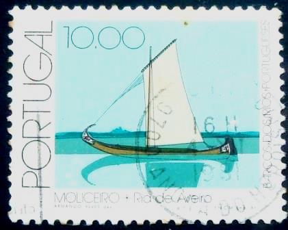 Selo postal de Portugal de 1981 Moliceiro - 1518 U