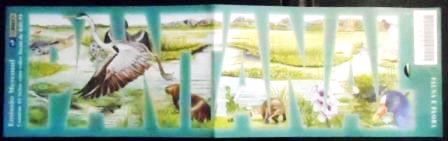 Caderneta postal do Brasil de 2001 Pantanal Fauna e Flora