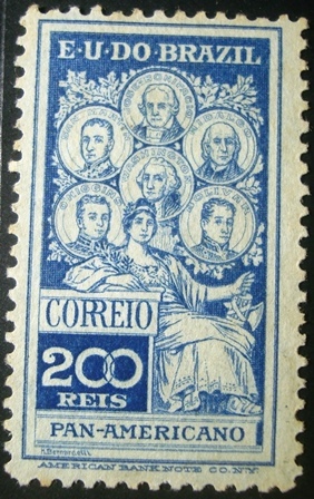 Selo postal comemortivo Brasil 1909 C-9