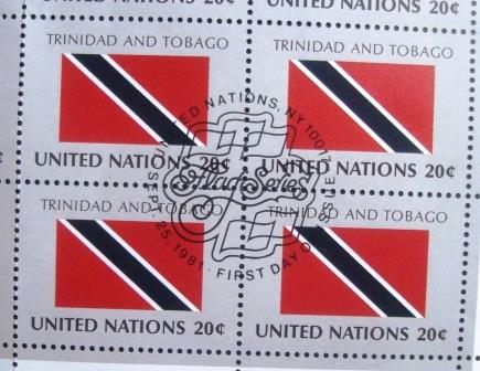 Quadra de selo postais de 1981 trinidad and Tobago
