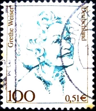 Selo postal da Alemanha de 2000 Grethe Weiser