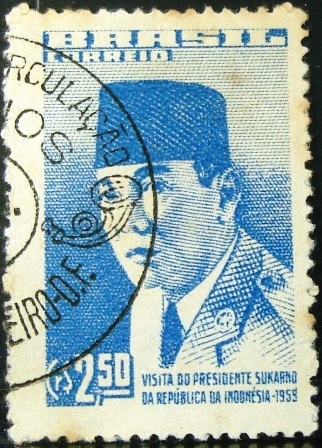 Selo postal de 1959 Presidente Sukarno - C 432 N1D