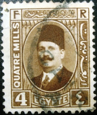 Selo postal do Egito de 1931 King Fuad I 4