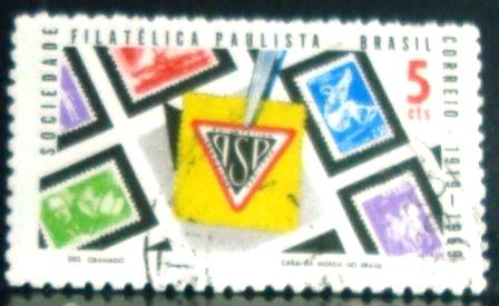 Selo postal do Brasil  de 1969 Soc. Philatélica Plta.