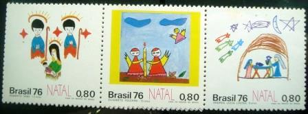 Se-tenant do Brasil de 1976 Natal