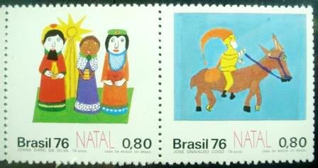 Se-tenant do Brasil de 1976 Natal