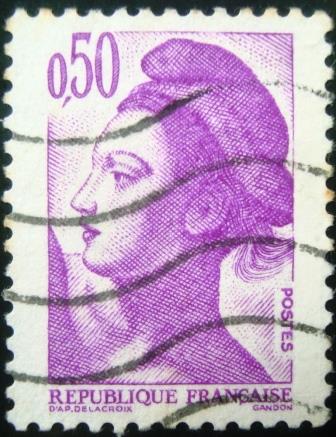 Selo postal da França de 1982 Liberté de Gandon 0,50