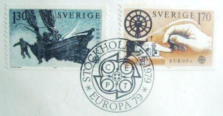 Envelope FDC da Suécia de 1979 History of the Post