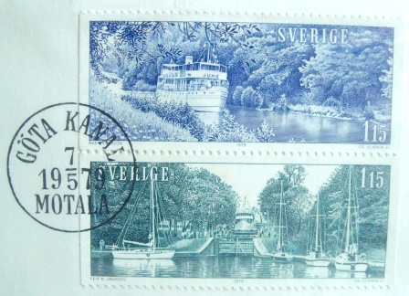 Envelope FDC da Suécia de 1979 Göta Kanal