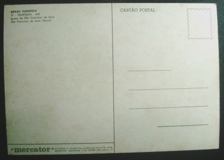 Cartão postal do Brasil Interior da Igreja S. Francisco Assis