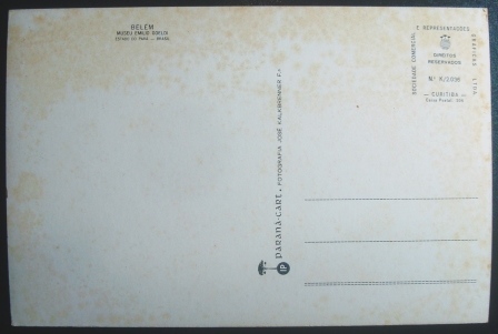 Cartão postal do Brasil Museu Emílio Goeldi